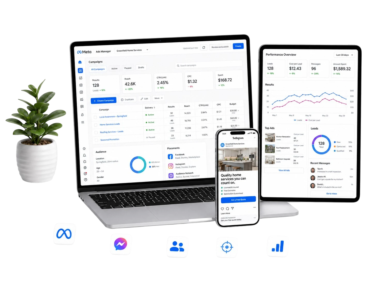 Meta Ads per imprese locali, campagne Facebook e Instagram per attività locali